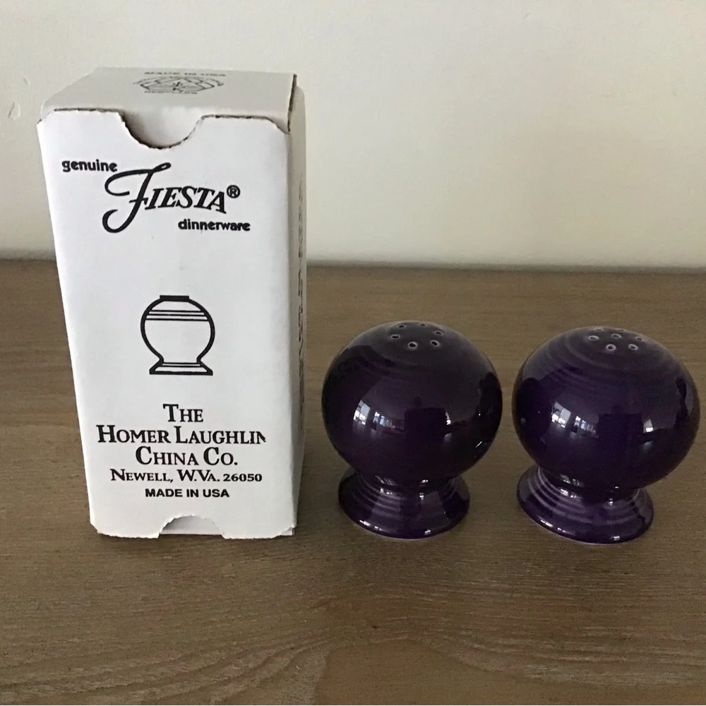 Fiesta Plum Salt & Pepper Shakers - Picture 5 of 7